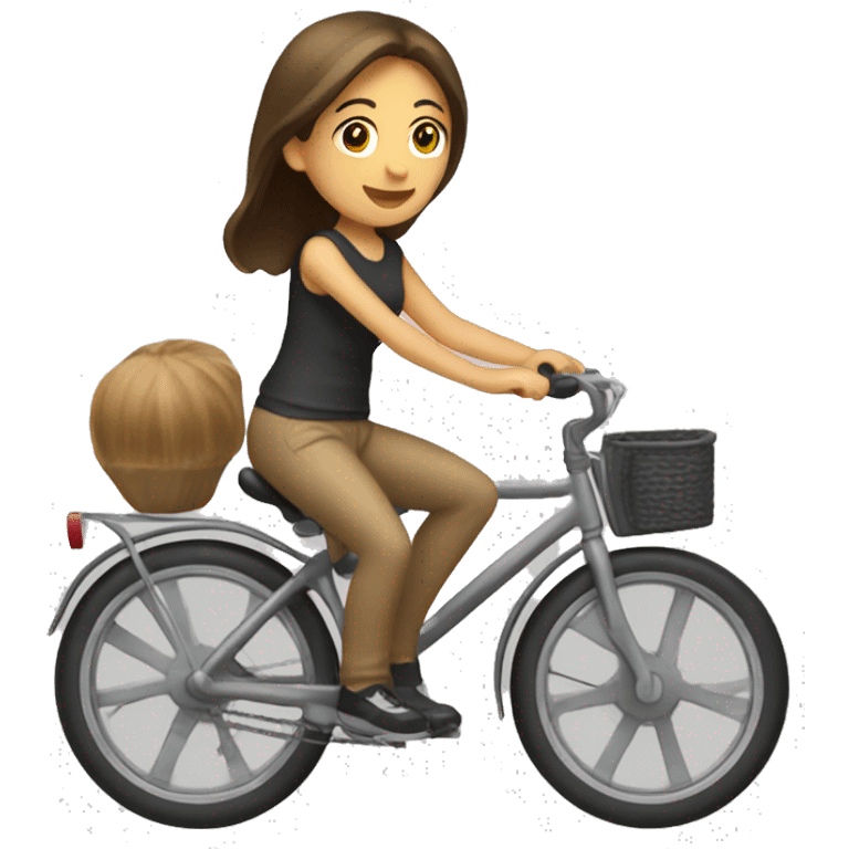 Caucasian and Filipina on the bikes emoji