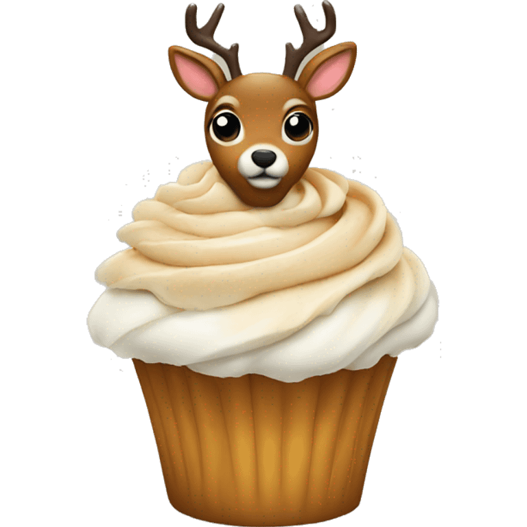 Deer cupcake emoji