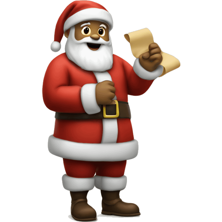 santa claus with nice list emoji