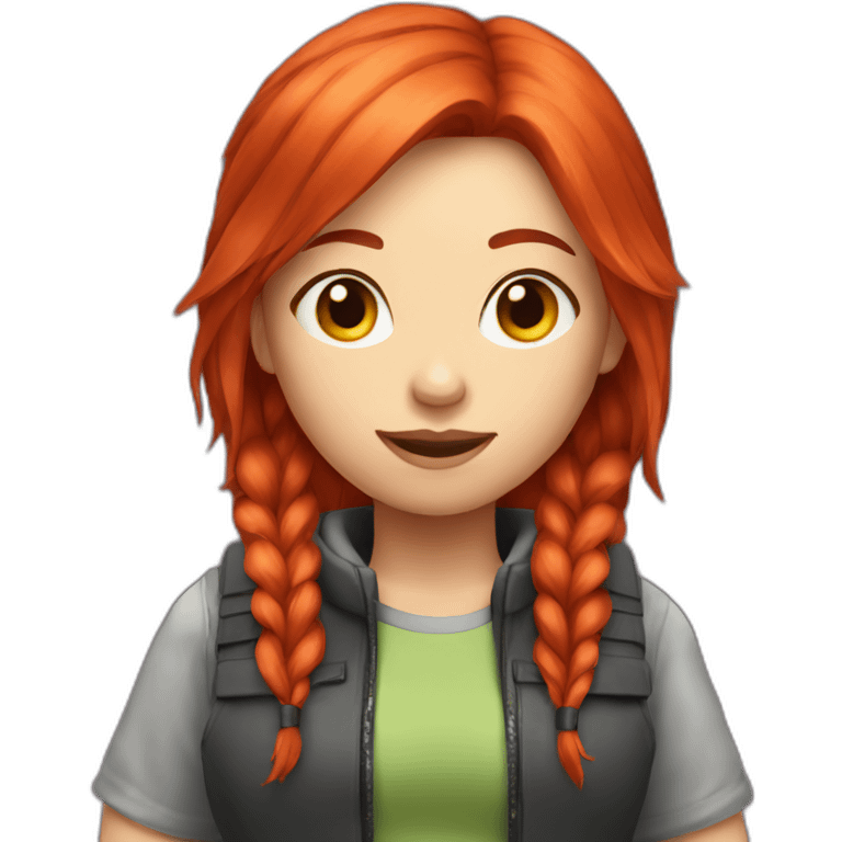 red hair gamer girl emoji