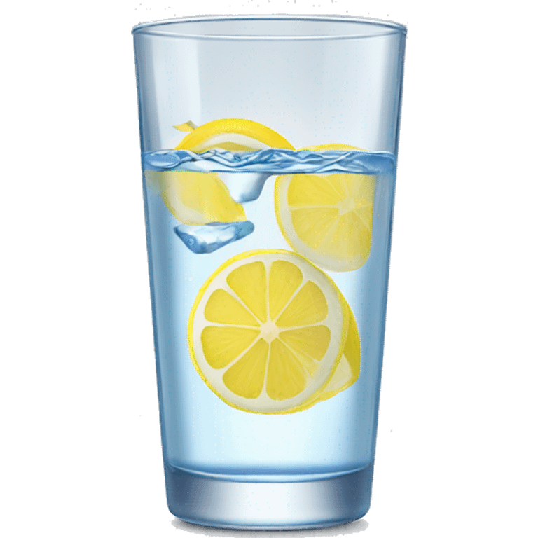 glass of water with lemon slices emoji