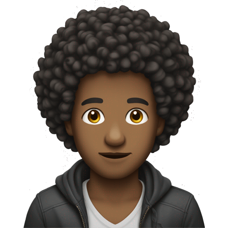 miles morals curly afro hair
 emoji