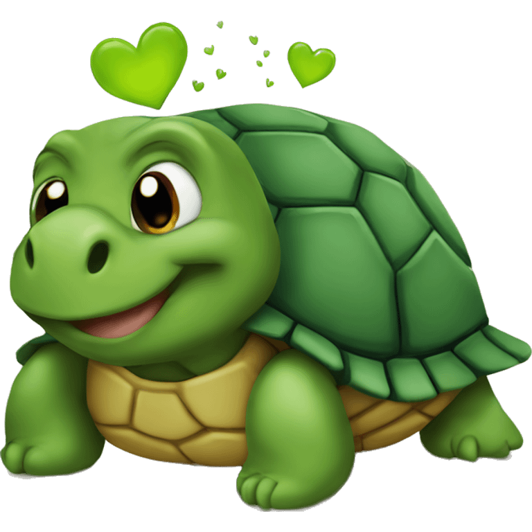 Turtle love emoji