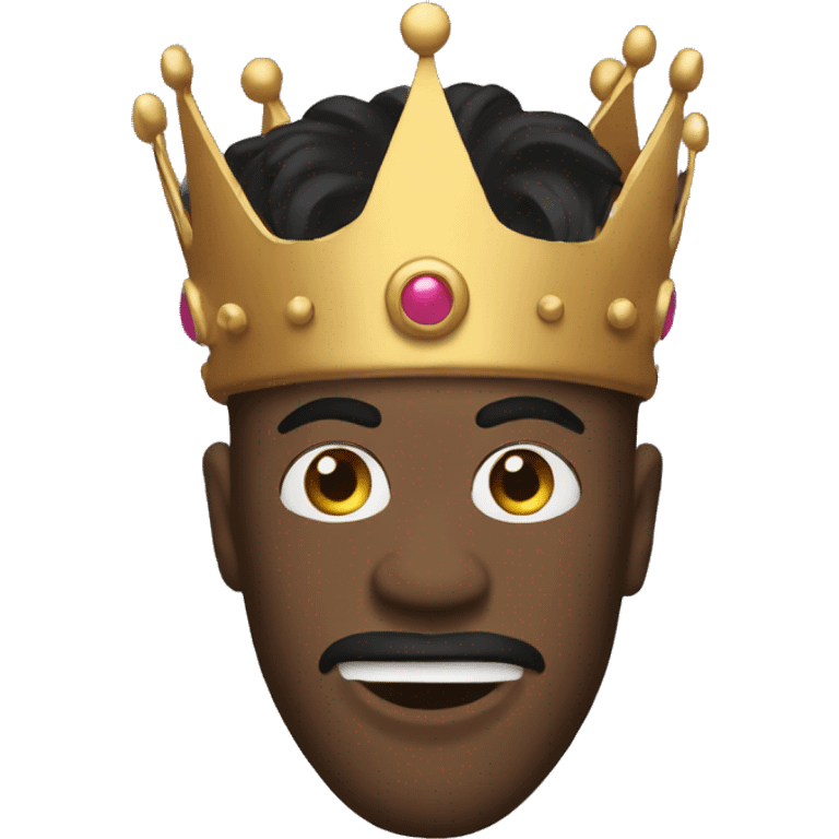 king baldwin with his mask on emoji