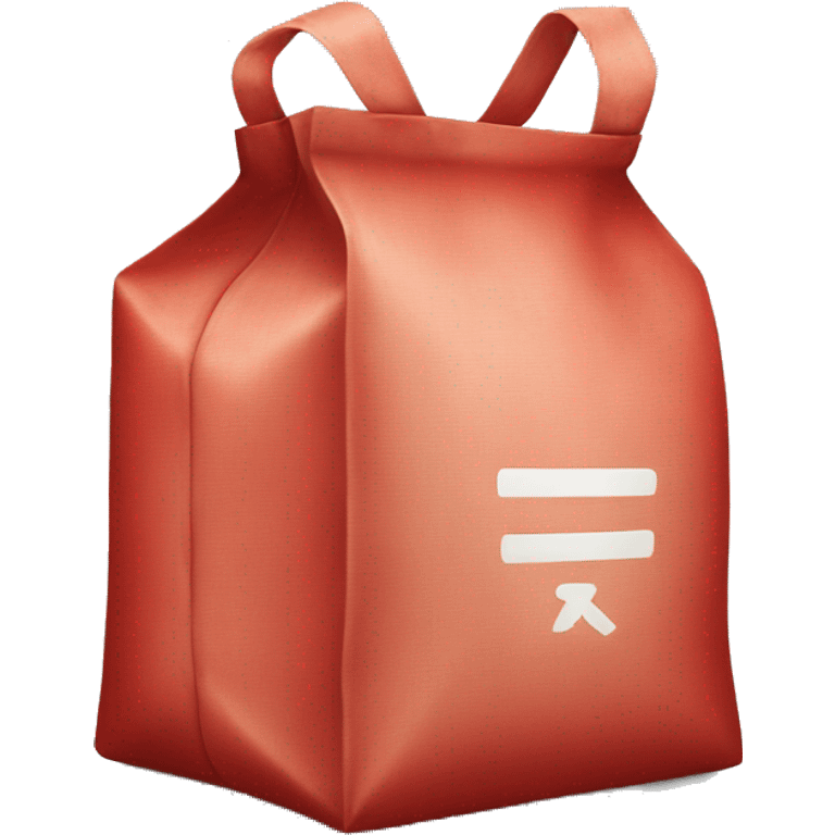 red  delivery bag emoji