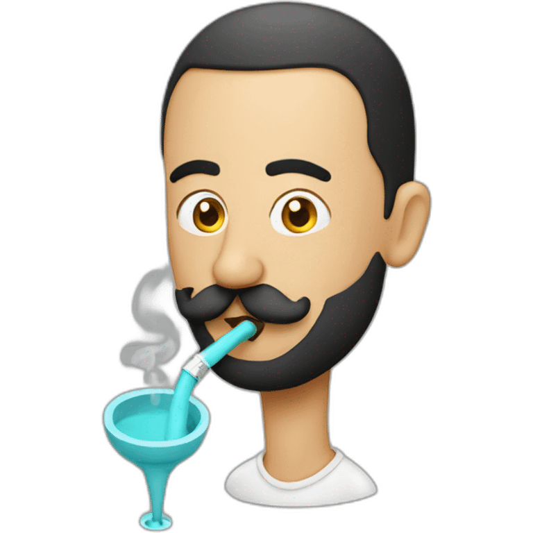 Turkish Rounded emoji smoking hookah emoji