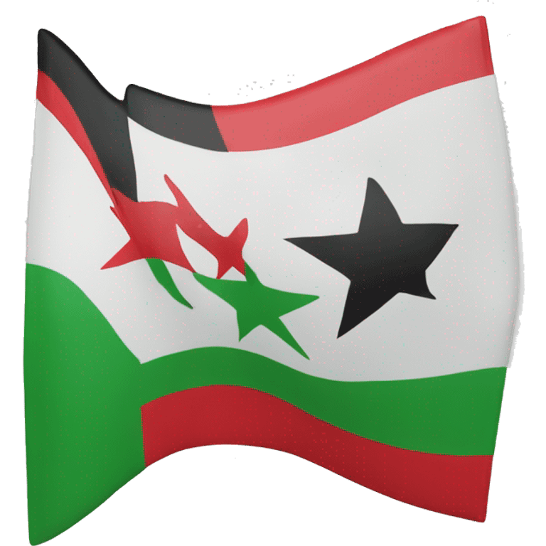 Do the Syrian flag with the green and 3 stars emoji