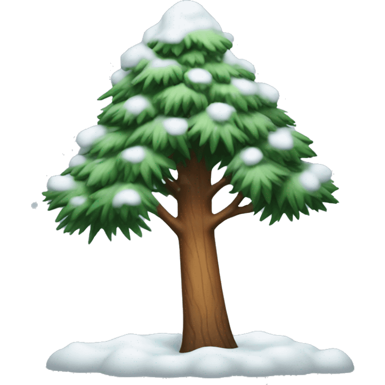 Pine tree with snow  emoji