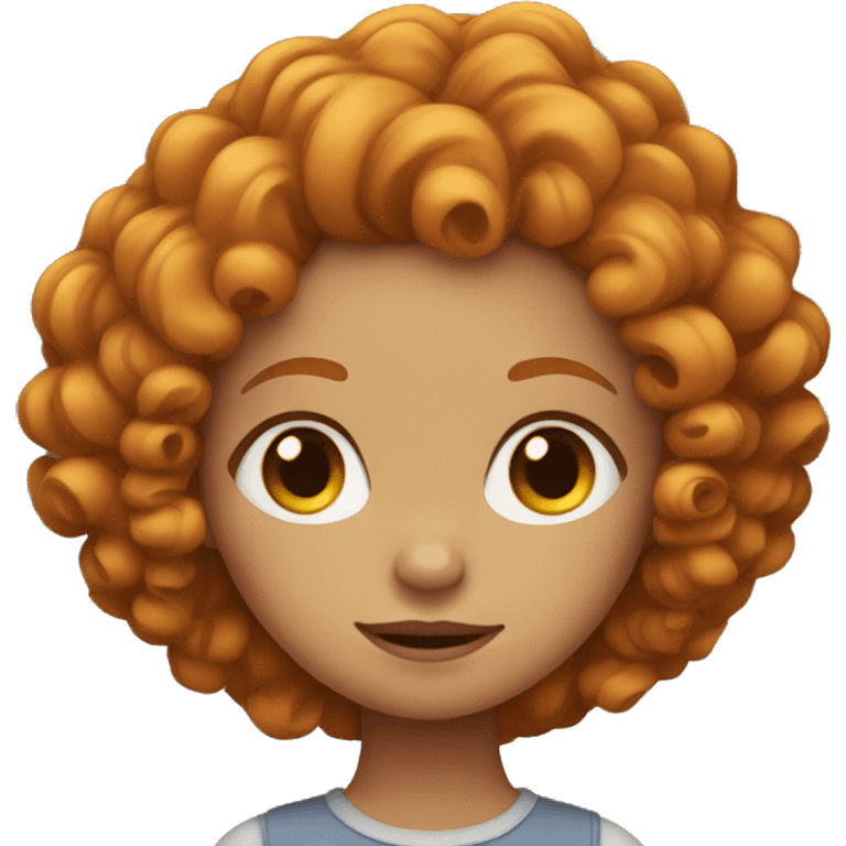 Ginger girl with curls  emoji