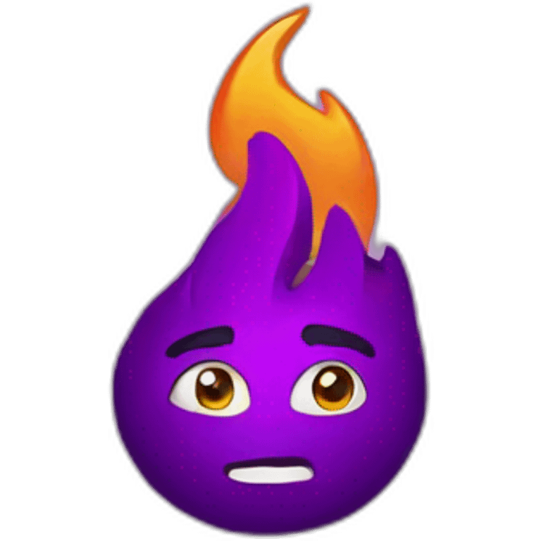 fuego morado emoji