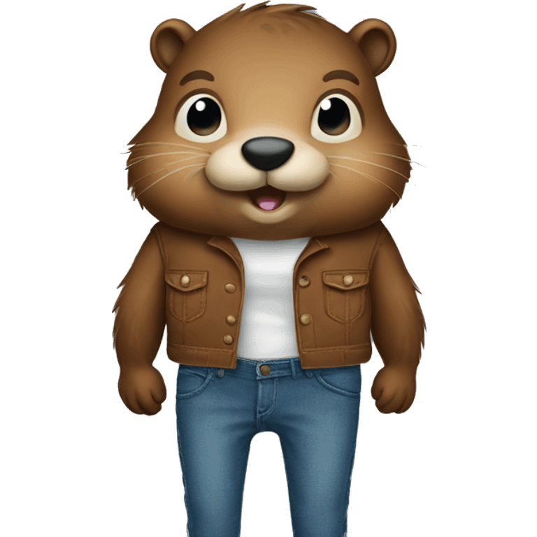 beaver in jeans emoji