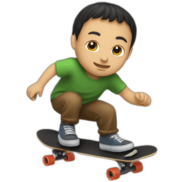 Oleg mongol skateboarding emoji