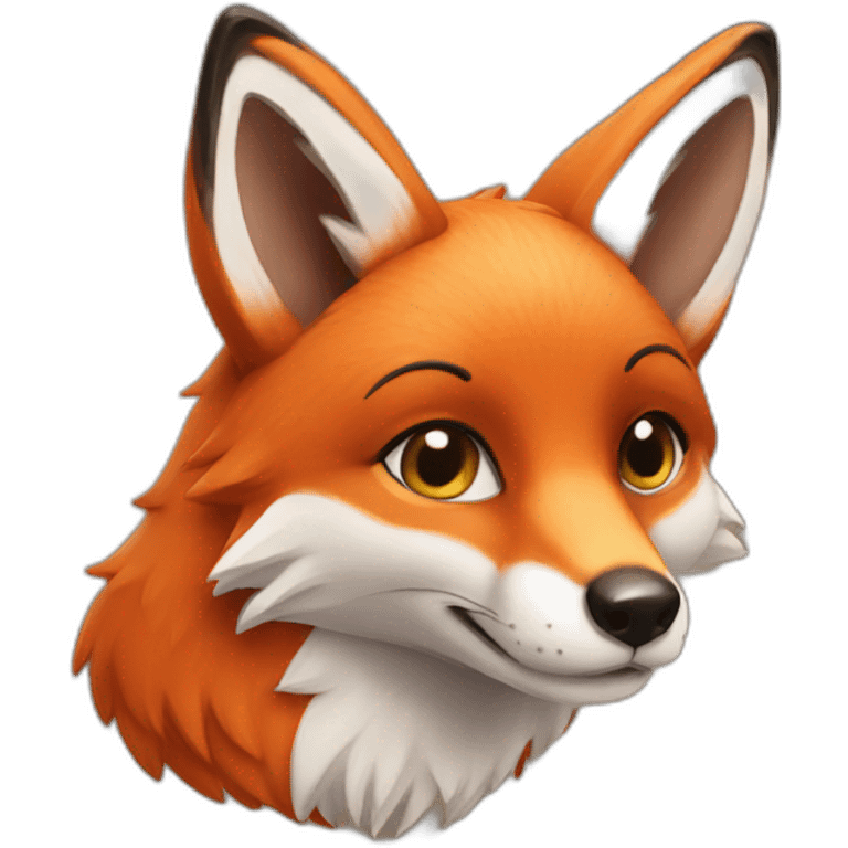 A loving fox emoji