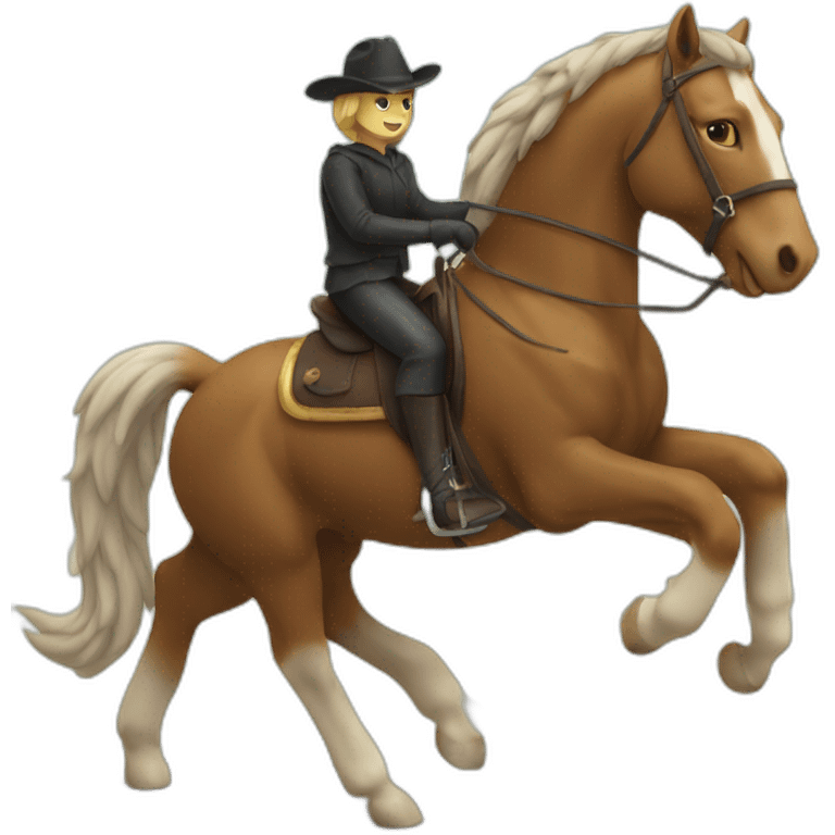 cat riding a horse emoji