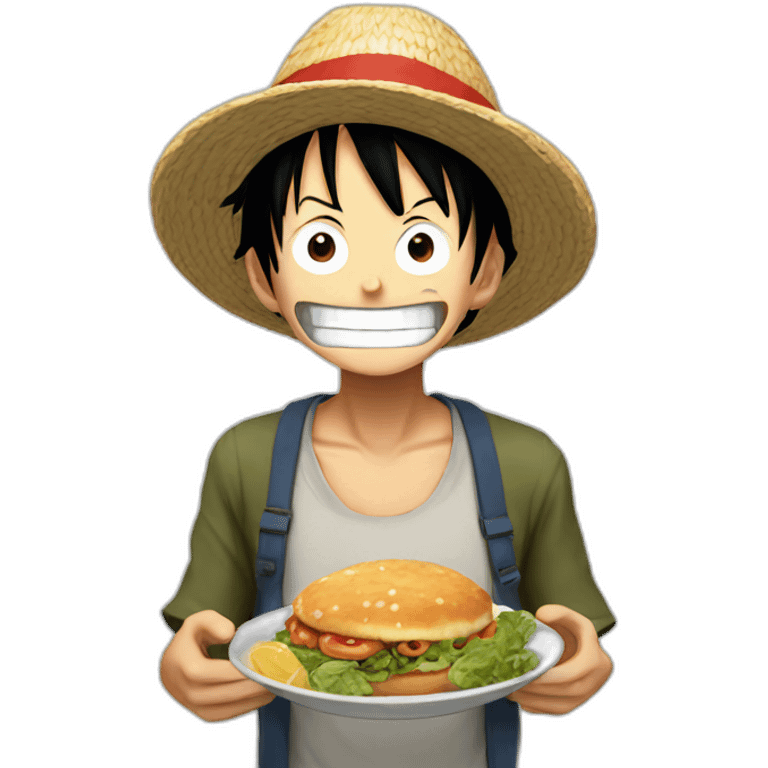 Luffy qui mange emoji