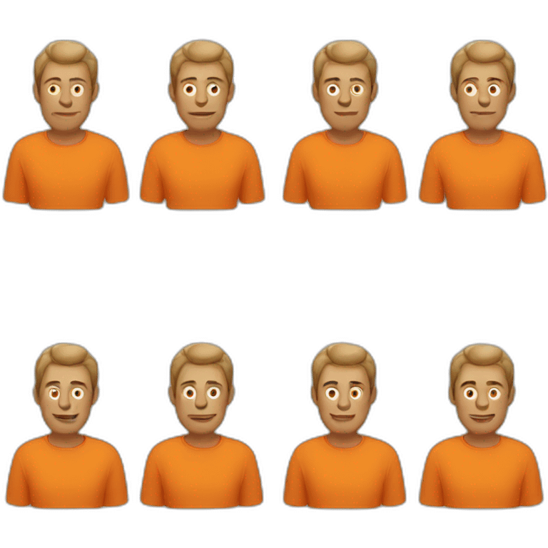 man with orange shirt emoji