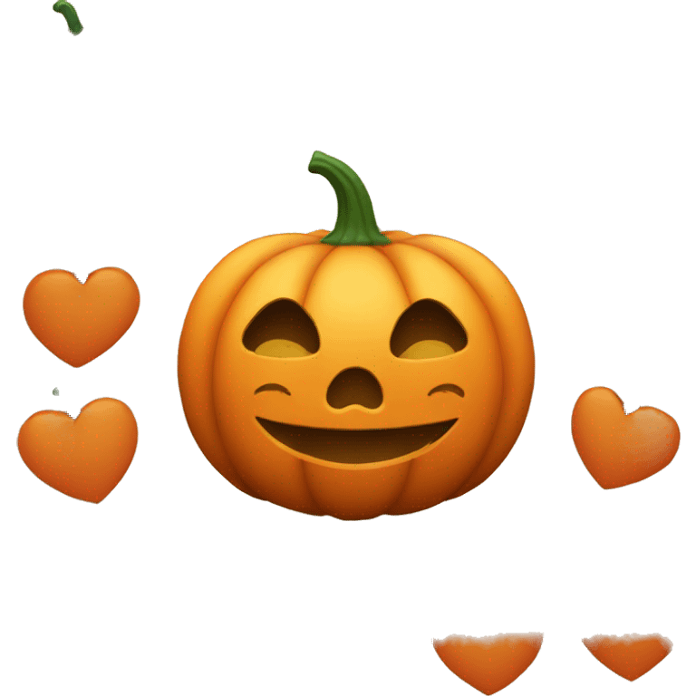 pumpkin with hearts  emoji