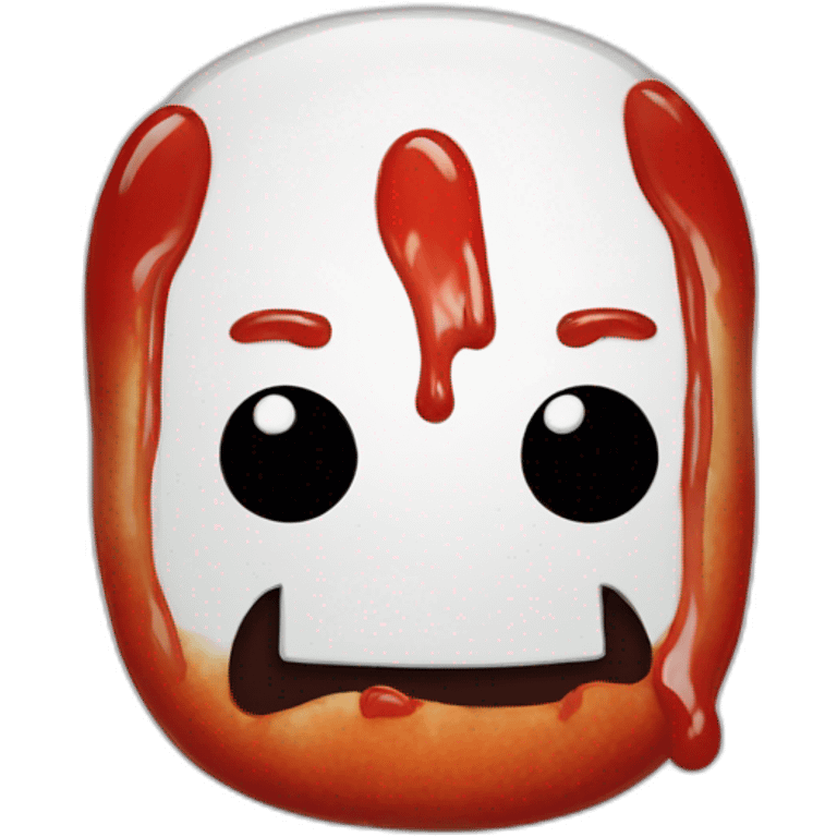 Sans of undertale with ketchup emoji