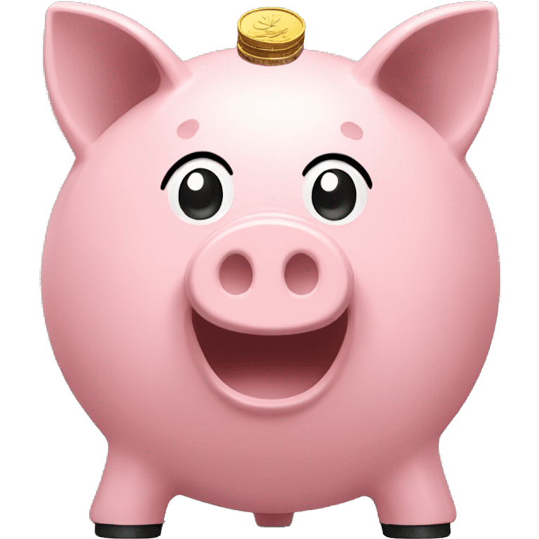 Piggy bank with coin emoji