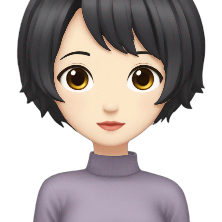 Ayame Kato（Girl・Short Hair・Black Hair） emoji