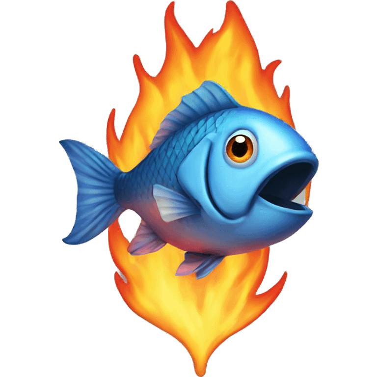 fish on fire emoji