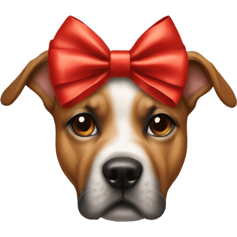 Dog with bow on head christmas emoji