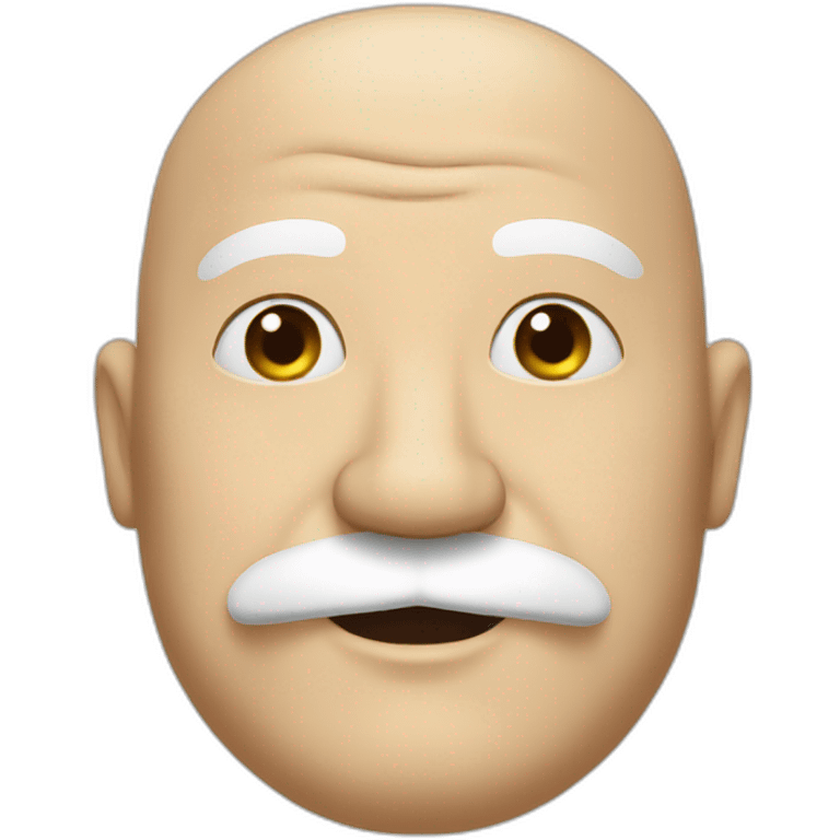 Old fat bald man mustache  emoji