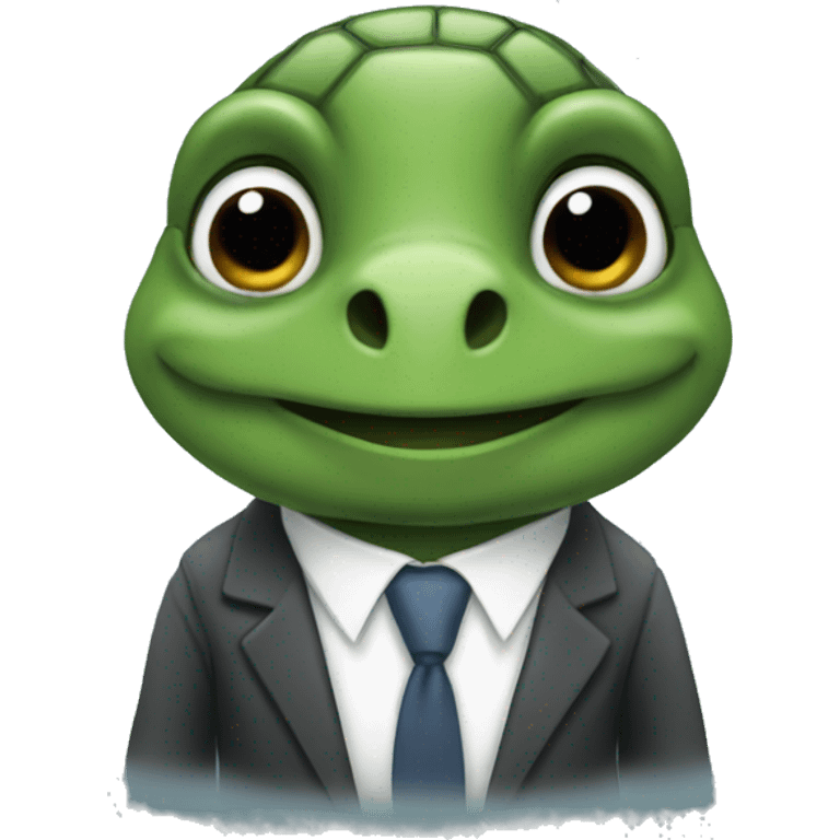 A turtle in a suit emoji