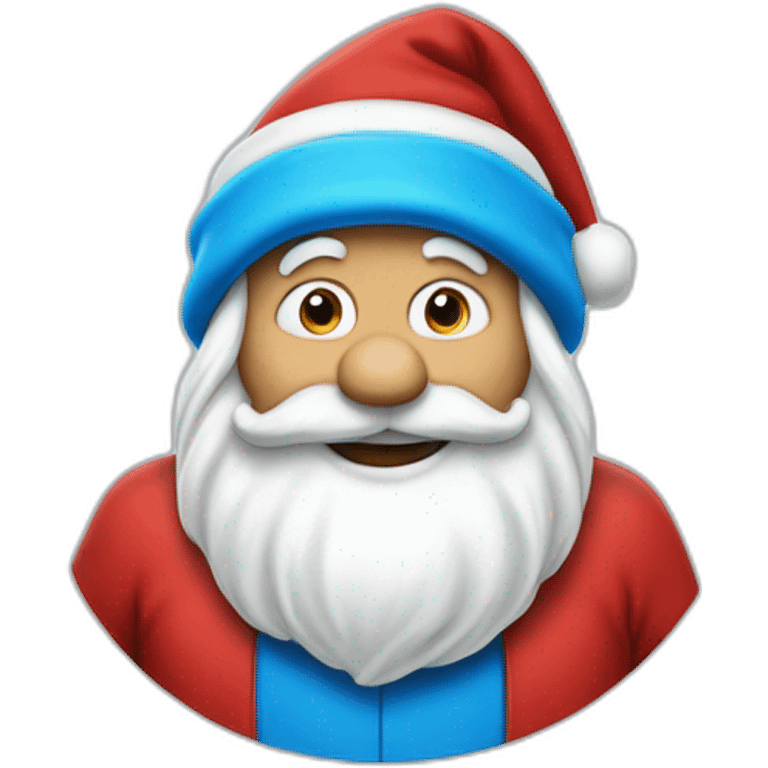 papa smurf as santa emoji