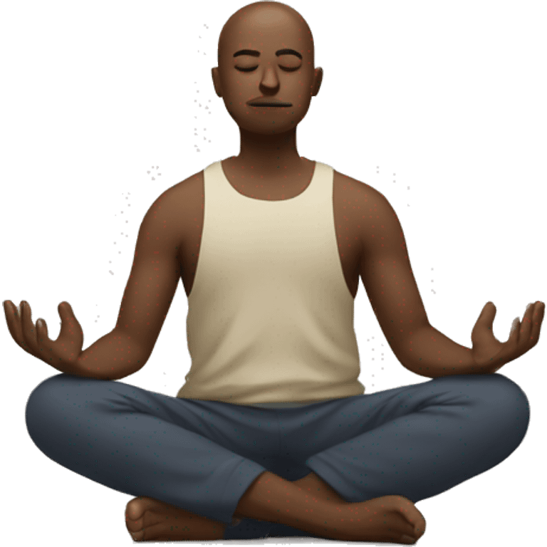 man meditating emoji