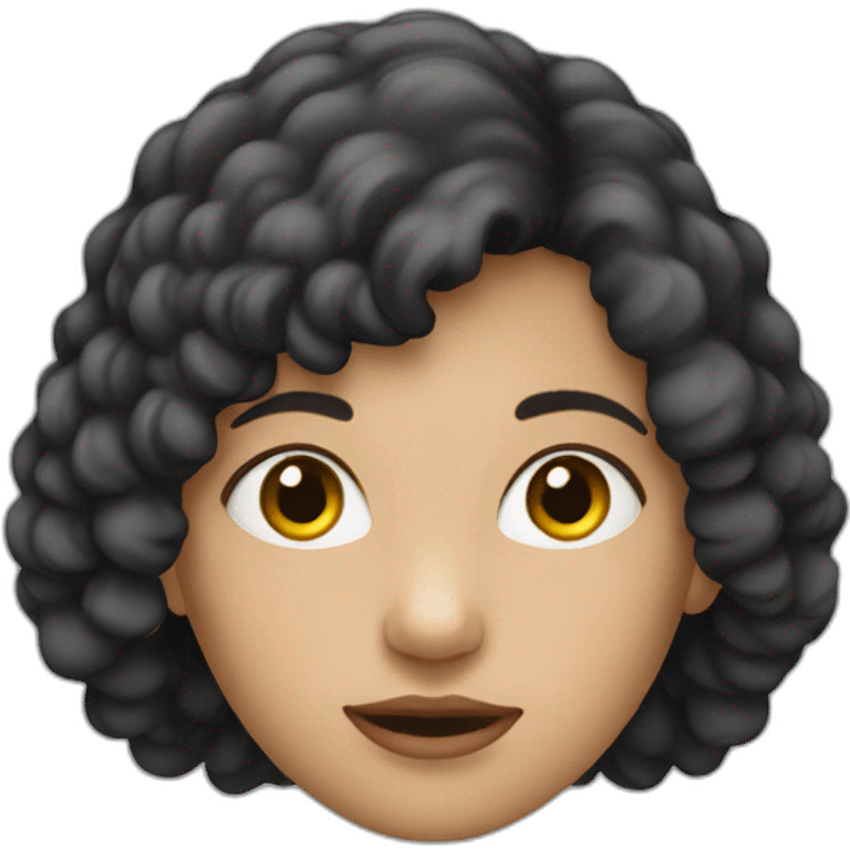 Fille sans cheuveux emoji