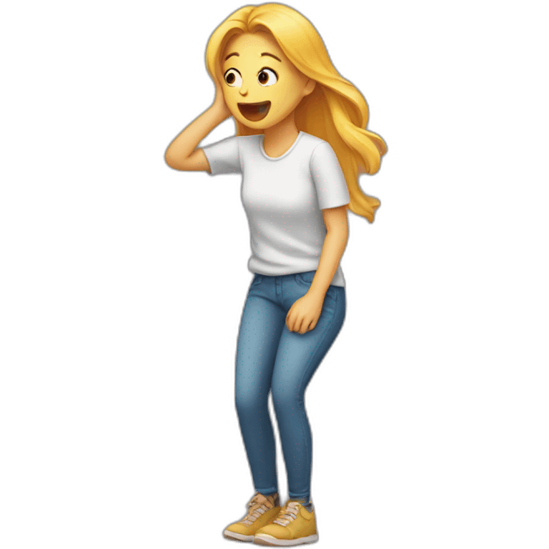 Girl farting emoji