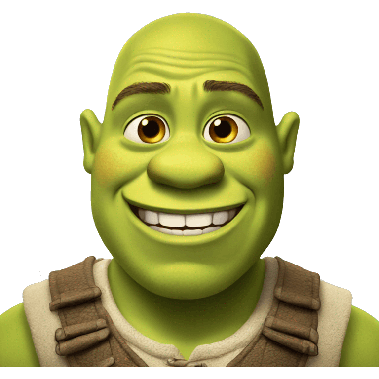 Shrek smiling emoji