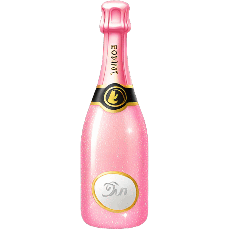 Pink sparkling champagne emoji