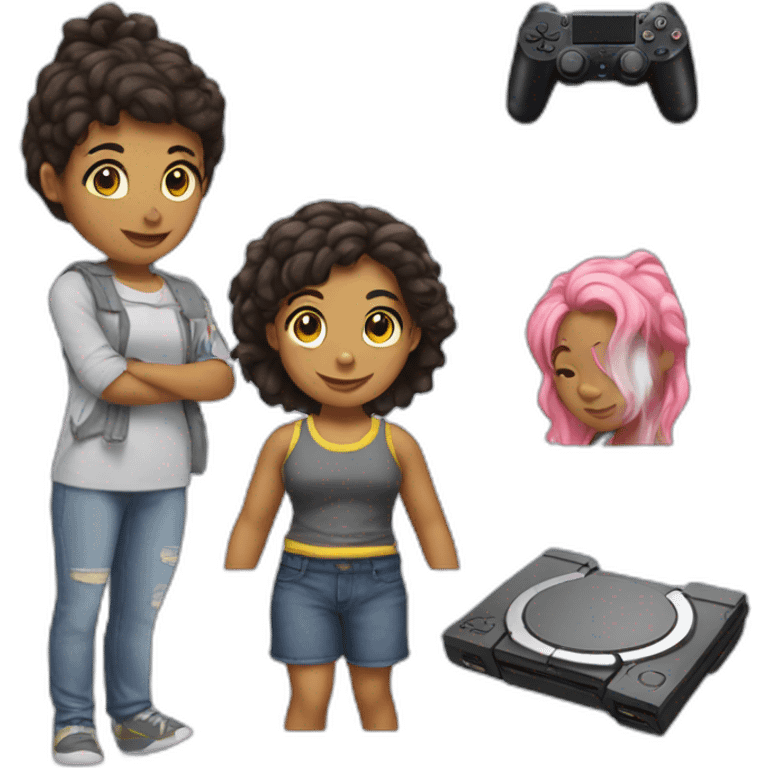 i'm a girl and i play playstation emoji