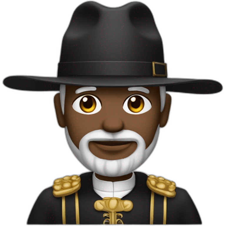 Padre Cícero branco de chapéu preto emoji