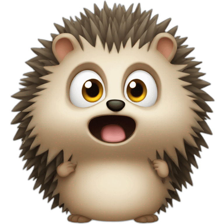 scared hedgehog  emoji