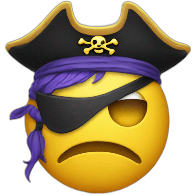 yellow emoji pirate with eye patch emoji