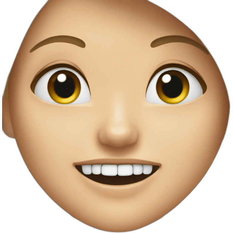 A lady with diastema teeth emoji