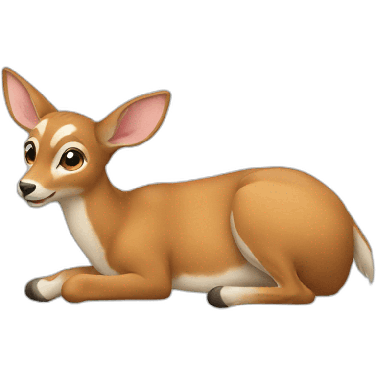 Chat sur une biche emoji