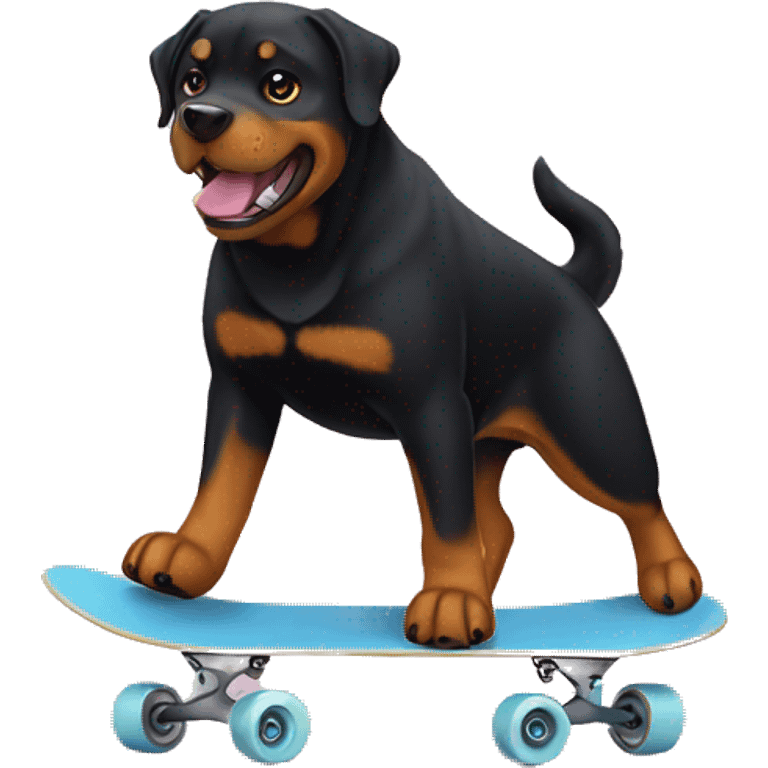 Rottweiler skating emoji