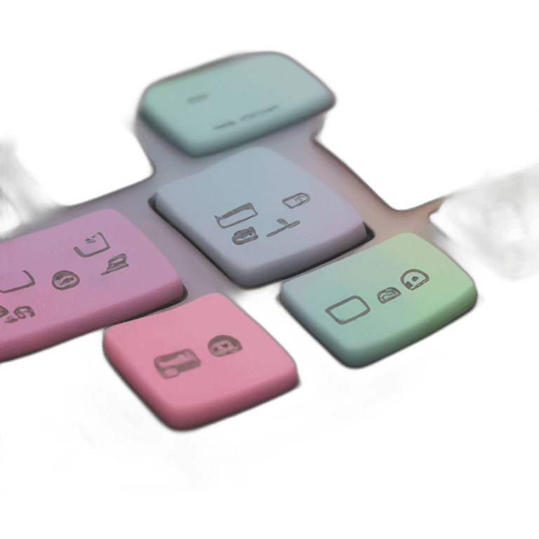 keyboard in different colors emoji