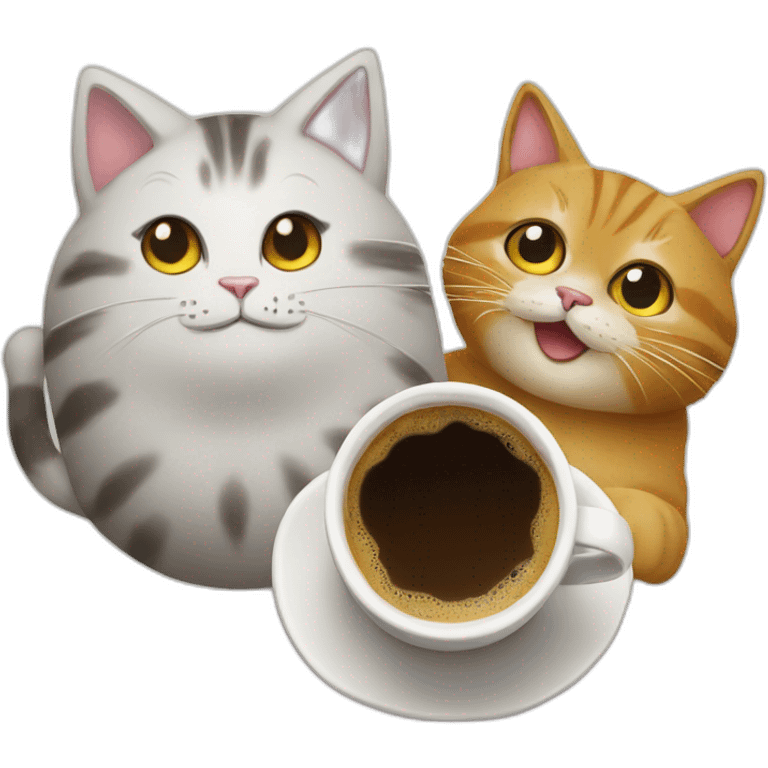 cat and coffe emoji