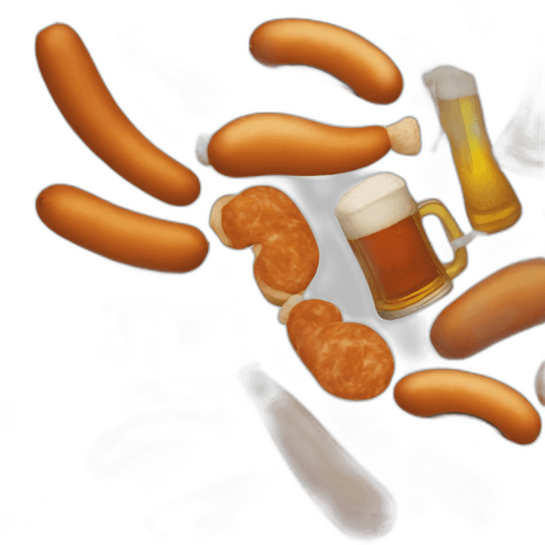 Beer and sausage emoji