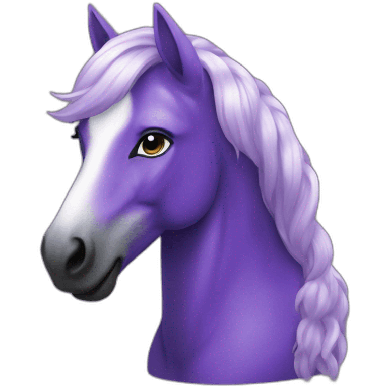 Licorne violette abasourdi emoji