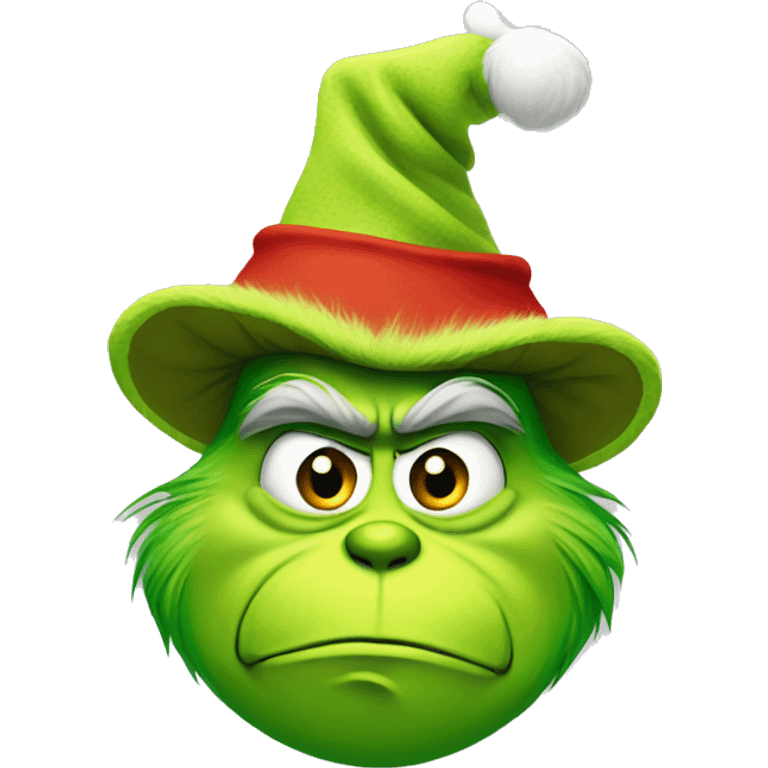 Grinch with a hat emoji