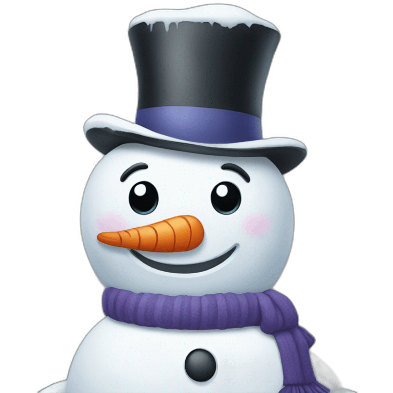 snowman Slightly smiling  emoji