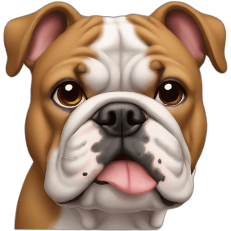 cara de perro bulldog color canela front view emoji