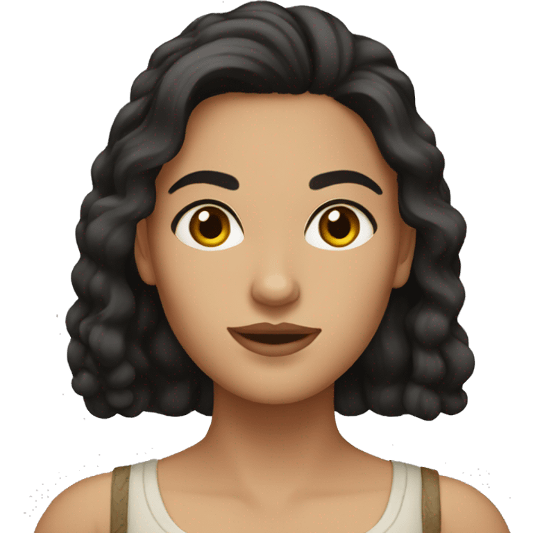 Greek woman dark hair  emoji