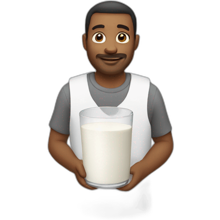 a dad with milk emoji